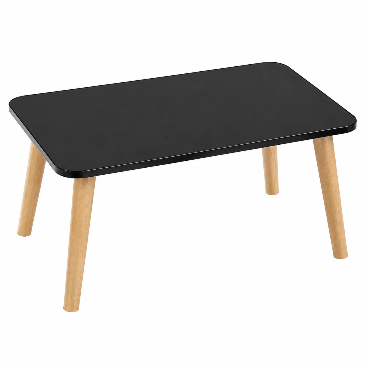 Moderner minimalistischer Couchtisch im skandinavischen Design mit Kiefernholzbeinen