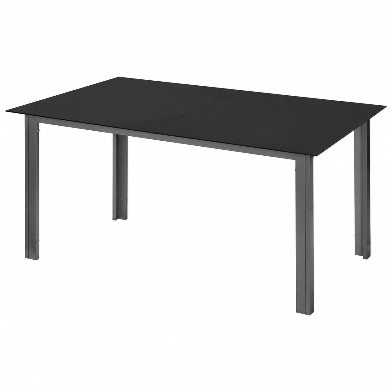 Montafox Wetterfester Gartentisch aus Glas für 6 Personen, 150 x 90 cm