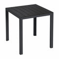 STEELSØN Alaris Gartentisch 75x75 cm – Outdoor Esstisch für 4 Personen – Robuster Balkontisch mit Metallrahmen in Anthrazit – Wetterfester Terrassentisch mit UV-beständiger Kunstholzplatte