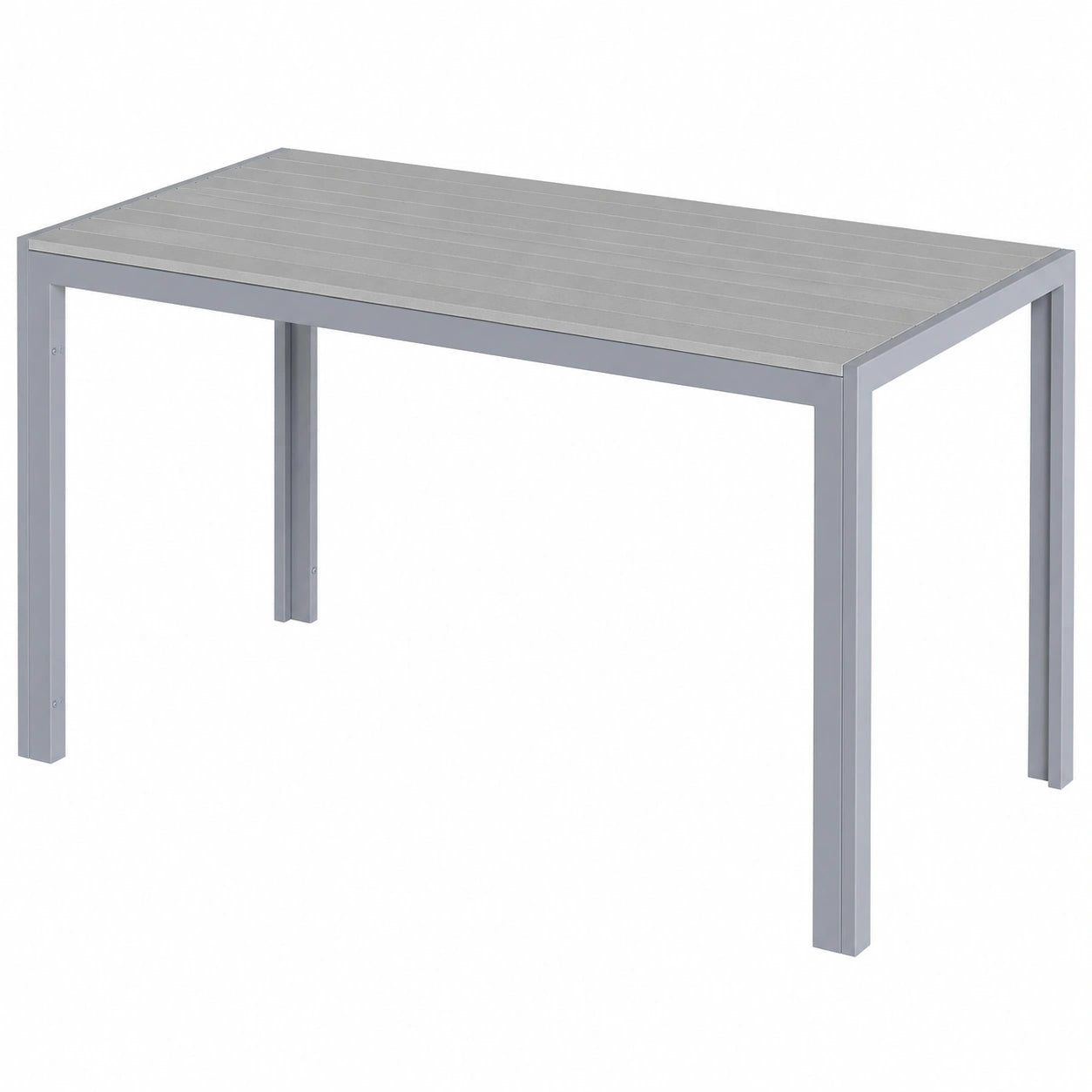 Moderner WPC Gartentisch 110x70 cm für 4-6 Personen, Wetterfest und UV-beständig