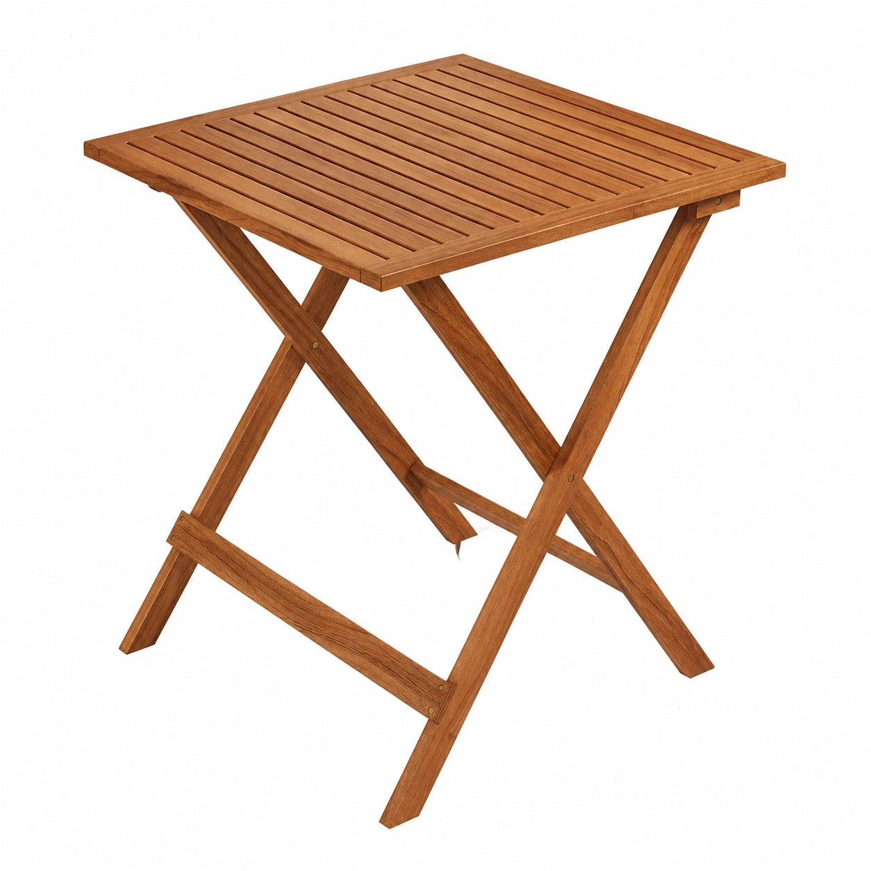 Klappbarer Akazienholz-Gartentisch 70x70 cm – Wetterfest bis 80 kg – Ideal für Balkon & Terrasse