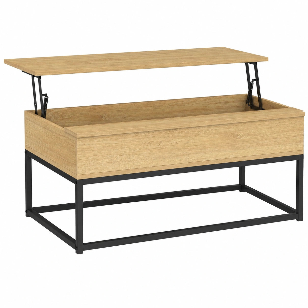 Industriedesign Klappbarer Couchtisch Detroit Rechteckig