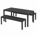 Moderner Alu-Gartentisch 205cm Anthrazit Wetterfest für Terrasse und Balkon