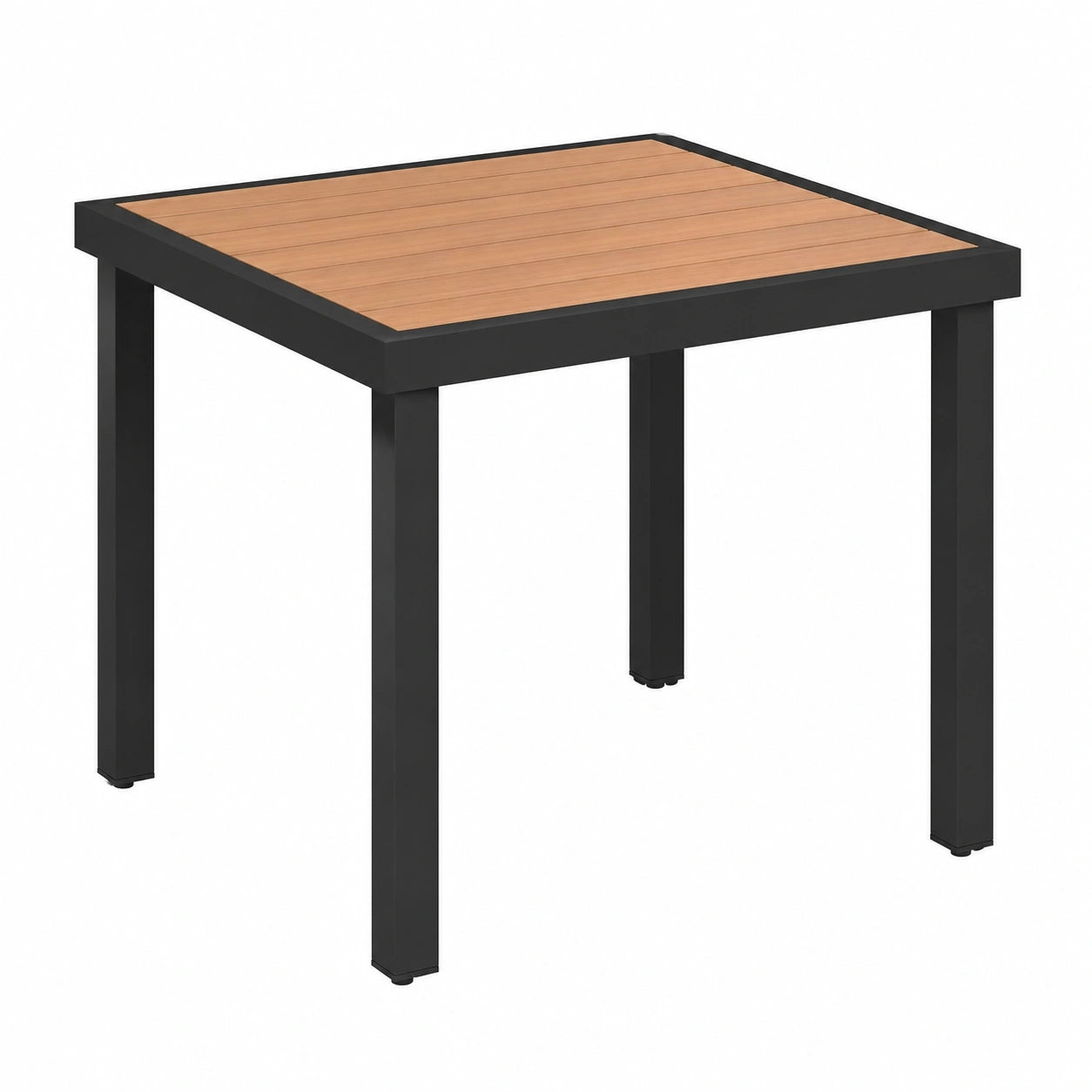 Outsunny 4-Personen Aluminium Gartentisch – Robustes und Pflegeleichtes Design, 80 x 80 x 74 cm