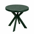 Grüner Bistrotisch aus Kunststoff Ø70xH72cm - Wetterfester Garten- und Balkontisch