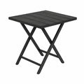 Robuster Klapptisch für Balkon & Garten - Wetterfest - Holz-Optik - 80 kg Tragkraft - 56x61 cm