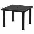 Wetterfester Bistrotisch aus Kunststoff für Garten und Terrasse, Anthrazit, 80x75x72 cm