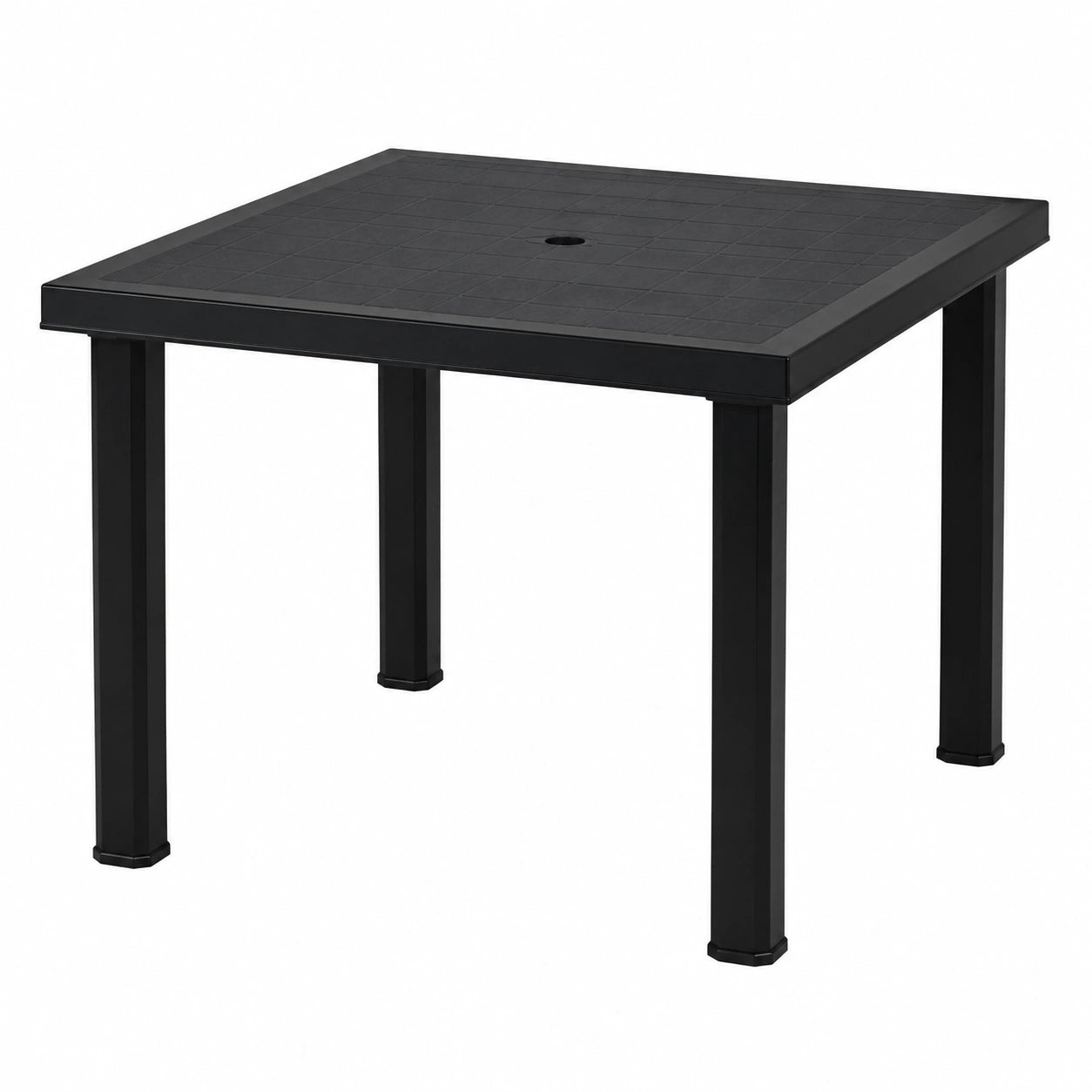 Wetterfester Bistrotisch aus Kunststoff für Garten und Terrasse, Anthrazit, 80x75x72 cm