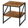 MUTUN Quadratischer Beistelltisch 50 cm, Rustikales Braun, Für Wohnzimmer & Schlafzimmer