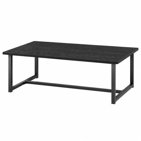 Retro Couchtisch mit Stauraum, 90x45x42cm Wohnzimmertisch, Metallgestell, einfache Montage