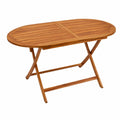 Ovaler Klapptisch aus Akazienholz für Garten und Terrasse
